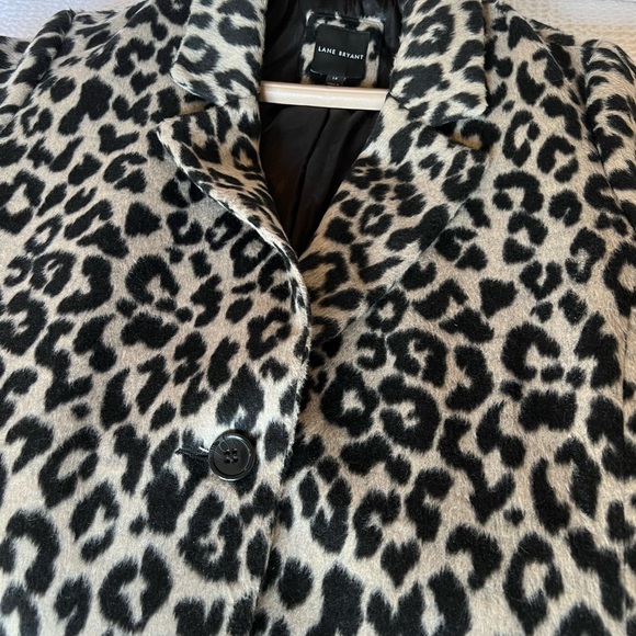 Leopard print faux fur swing coat by Lane Bryant, Size 18 - Picture 4 of 9